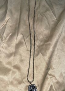 Stainless Steel Chain With A Stone Pendant