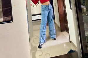 Wide Leg Acid Wash Jeans