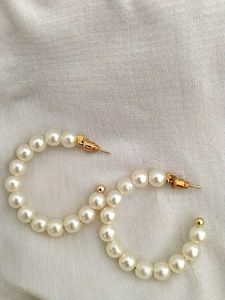 Pearl Hoop Earrings