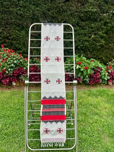 Handwoven Toda Embroidery Tribal Shawl