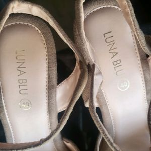 Westside Deep Salmon Pink High Wedges