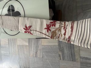 Elegant Cream And Mahroon Curtain