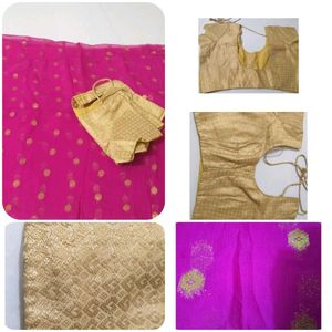 Sadi With Blouse,saree Combo