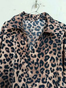 Leopard Print Tunic Top imported quality