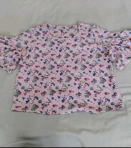 Navy &amp; White Diamond Print Tie Neck Blouse