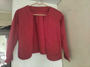 Red Open Front Jacket