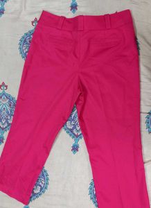 Hot Pink Cropped Trousers