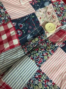 Red &amp; White Print Shorts