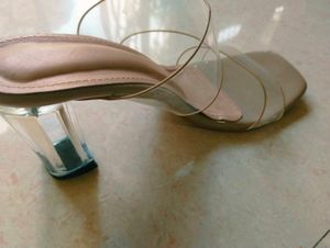 Clear Heel Mules