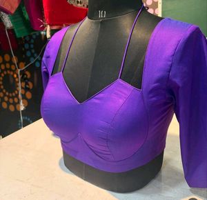 Silk Padded Back Hook Blouse