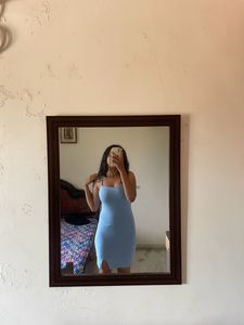 H&amp;m Skims Dupe Blue Bodycon Dress