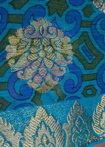 blue zari work beautiful soft saree .just 300