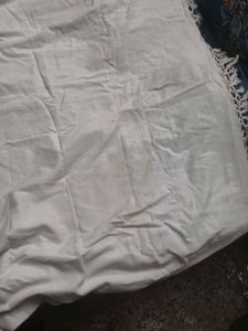 White Cotton Single Bedsheet