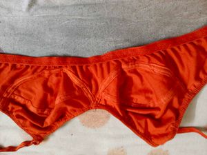 Orange Cotton Bra