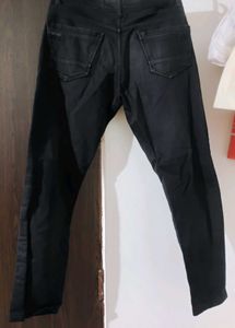 Men Casual Black Straight Fit Jeans