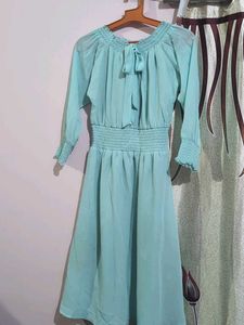 Aqua Blue Midi Dress