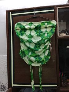 Green Tie-Dye Tube Top