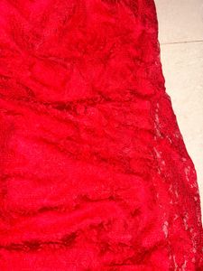 Red Lace Slip Dress