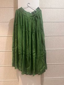 Green Plazo Choli with Jacket