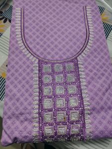 Elegant Lavender Dress Material