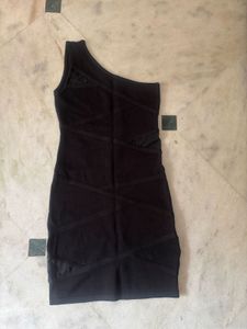 bebe Chic Black One-Shoulder Dress