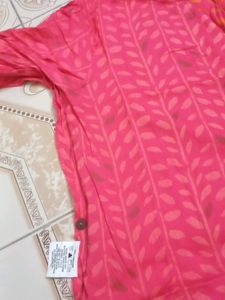 pink and lite yellow avaasa kurti