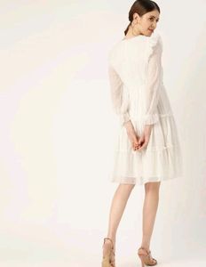 White Embroidered Dress💖