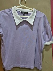 Cute Lavender Polo Top