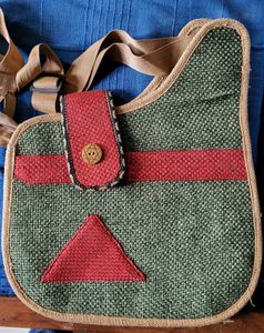 Tribal Hand Embroidery - Jute Sling Bag