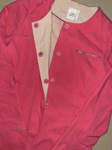 Pink MEZIS Button-Down Jacket