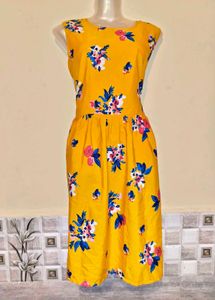 🎁Buy 2 Get 1 Free 🎁Size M/L Floral Yellow Dress
