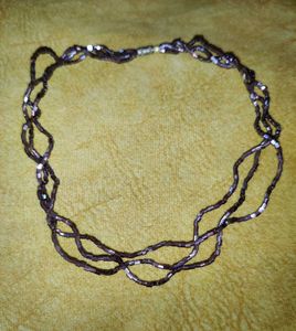 Purple Beaded Multi-Strand Necklace