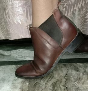 Coffee Brown Laceless Boots