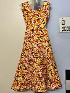 Patterned Midi Dress
