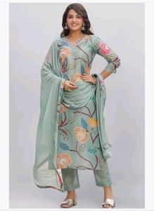 Printed Kurta With Pant and Dupatta