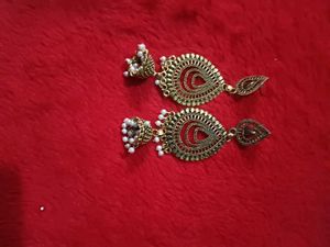 Golden Jhumka Earrings