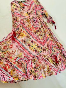 Pink Colour Alankar Printed Western Dress🌸🌷