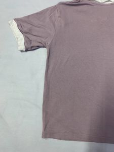 Lavender Top With Collar