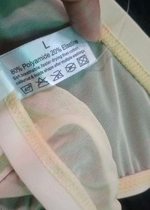 Men&#39;s Sheer Cream See Through Thong