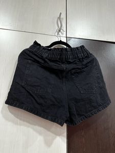 Black Denim Shorts