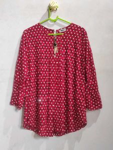 Red Heart Print Top❣️