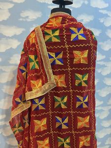 Embroidered Fulkari Dupatta