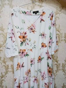 Floral White Dress