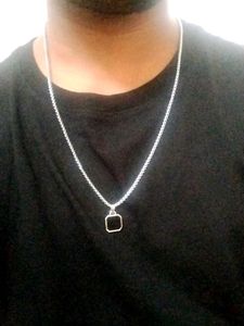 Unused Black Stone Artificial  Steel Chain