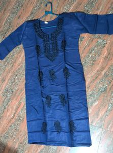 Blue Embroidered Kurti