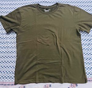 Olive Green Crew Neck Tee