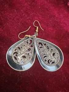 Boho Teardrop Filigree Earrings