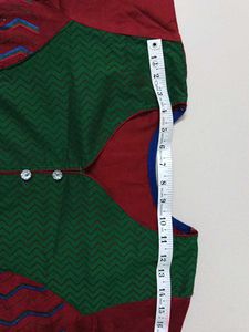 Stylish Red &amp; Green Ethnic Kurta