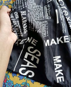 Black &amp; White Graphic Print Dress