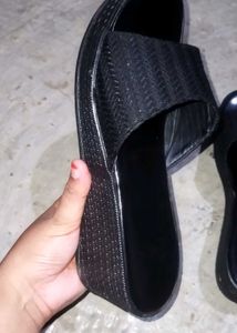 Black Slip-On Sandals for Women – Size 40